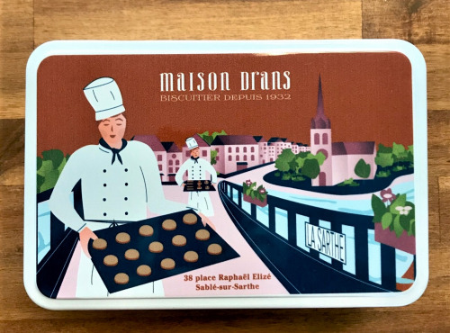 Biscuiterie Maison Drans - Boîte Fer Garnie De Sablés Au Beurre Aop 500g - Marron