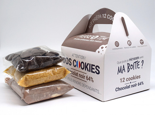 Pierre & Tim Cookies - Kit Préparation 12 Cookies Chocolat Noir 64 %