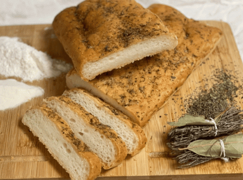 Boulangerie l'Eden Libre de Gluten - Focaccia Herbes de Provence  – Farine de riz et tapioca