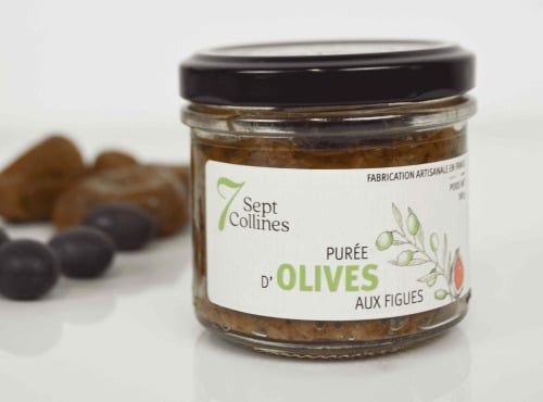 Sept Collines - Tartinable apéritif - Purée d'Olives Aux Figues 100 g