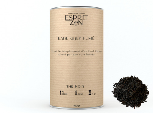 Esprit Zen - Thé Noir "Earl Grey Fumé" - bergamote - épicéa - Boite 100g
