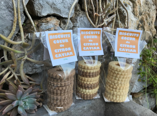 Le Jardin des Antipodes - Lot De 3 Biscuits Coeur De Citron Caviar