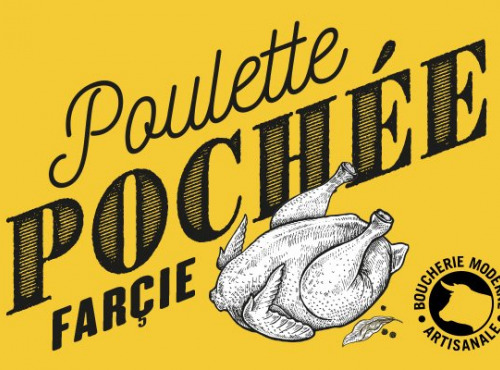 Boucherie Moderne - Poulette pochée farcie Foie gras / Morilles - 1,8kg