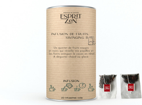 Esprit Zen - Infusion de Fruits "Swinging B" - Boite de 20 Infusettes