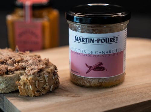 Maison Martin-Pouret - Rillettes de canard fumé à la moutarde au piment d'Espelette 150g