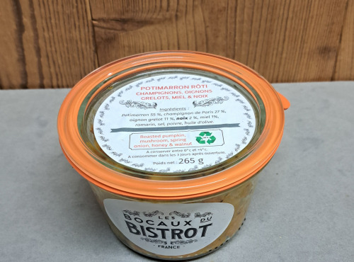 Les Bocaux du Bistrot - Potimarron rôti, champignons, oignons grelots, miel & noix