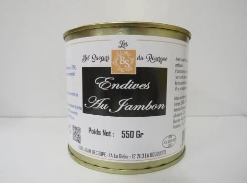 Les Bel' saveurs du Rouergue - ENDIVE AU JAMBON 550 Gr
