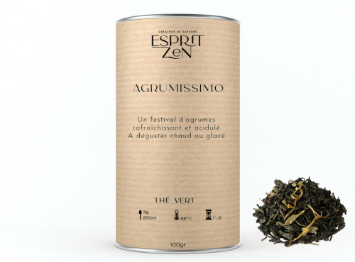 Esprit Zen - Thé Vert "Agrumissimo" - orange - citron - Boite 100g