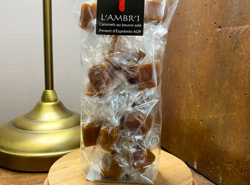 L'AMBR'1 Caramels et Gourmandises - Caramels Au Piment D'Espelette AOP - Sachet De 130g
