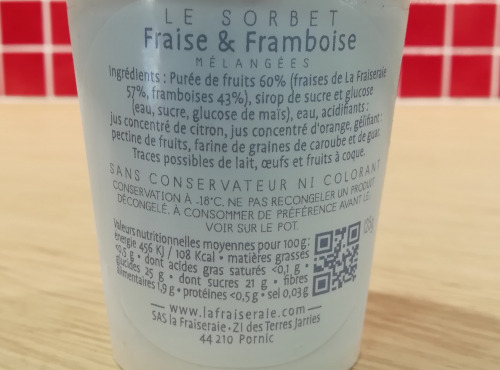 La Fraiseraie - Pot Glacés Fraise - Framboise