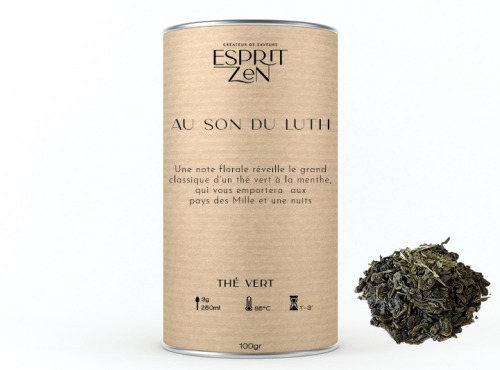 Esprit Zen - Thé Vert "Au son du Luth" - menthe - Boite 100g