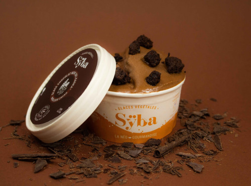 Sÿba - Glaces végétales - Glace Chocolat noir 58%, moelleux cacao - 6x120ml