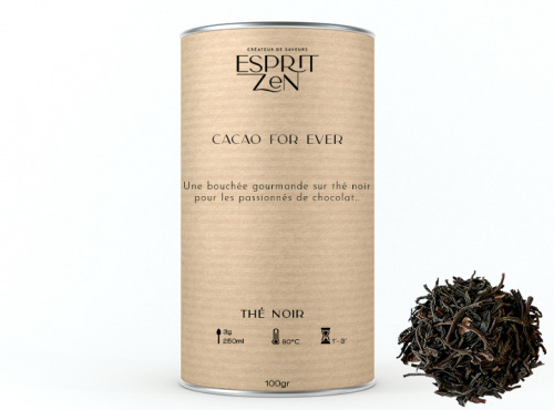 Esprit Zen - Thé Noir "Cacao for Ever" - cacao - Boite 100g
