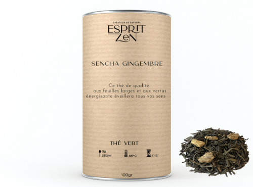 Esprit Zen - Thé Vert "Sencha Gingembre" - gingembre - Boite 100g