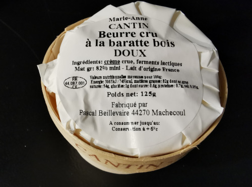 La Fromagerie Marie-Anne Cantin - Bourriche De Beurre Cru À La Baratte Doux - 125 Gr
