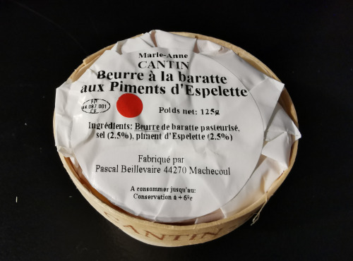 La Fromagerie Marie-Anne Cantin - Bourriche De Beurre Pasteurisé À La Baratte  Au Piment D'espelette - 125 Gr
