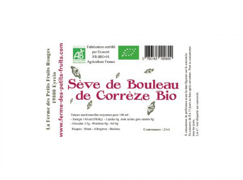 La Ferme des petits fruits - Sève de Bouleau BIO : Offre découverte  (4 bouteilles de 25 cl)