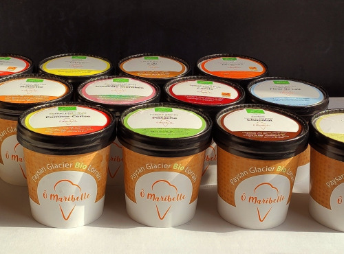 O Maribelle - Lot de 12 glaces (sorbets et crèmes glacées) 125 ml