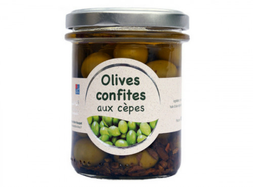 Les amandes et olives du Mont Bouquet - Olives confites aux cèpes 165g