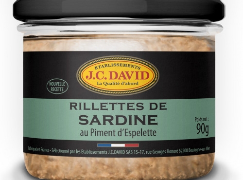 Etablissements JC David - Rillettes de Sardine au piment d'Espelette