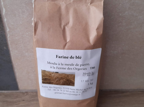 Gourmets de l'Ouest - Farine de blé T80 moulu à la meule de pierre