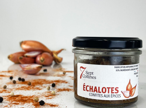 Sept Collines - Tartinable apéritif - Echalotes Confites Aux Epices 100 g