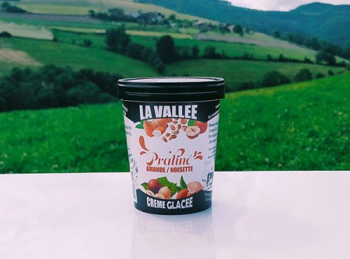 Les Glaces de la Vallée - Crème glacée Praliné amande noisette "la Vallée" 500ml
