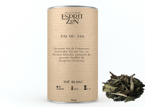 Esprit Zen - Thé Blanc "Pai mu Tan" - nature - Boite 50g