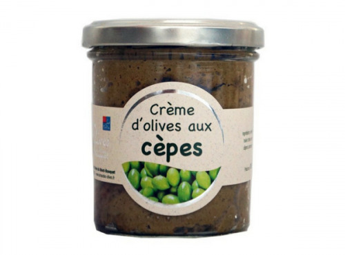 Les amandes et olives du Mont Bouquet - Crème d'olives aux cèpes 180 g