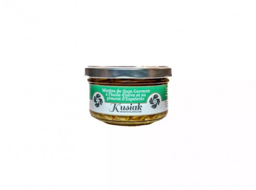 Kusiak - Miettes de thon germon à l'huile d'olive et au piment d'Espelette - 150g