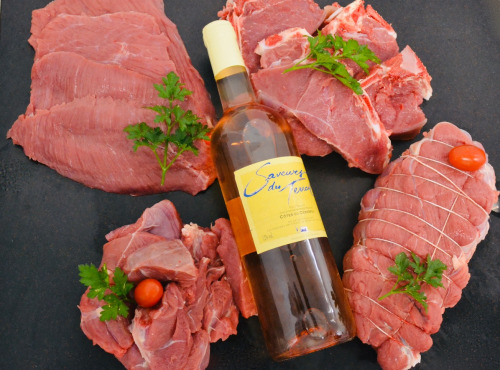 Les Délices de Vermorel - OCTOBRE ROSE : Colis familial de viande de veau Rouge des Prés + 1 bouteille de rosé offerte