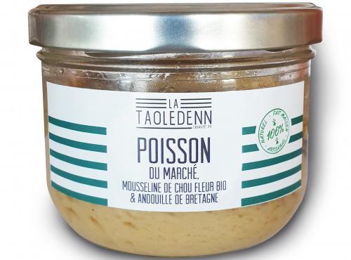 La Chikolodenn - Poisson Du Marché, Mousseline Chou-fleur/pommes De Terre Bio, Morceaux D'andouille De Bretagne, 280g