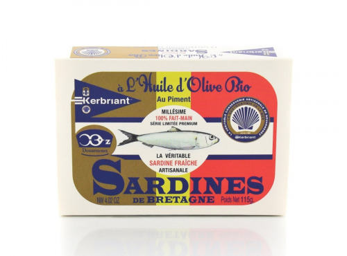 SARL Kerbriant ( Conserverie ) - Sardines huile d'olive et piment bio Bio - 115g