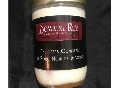 Domaine REY-Marie et Nicolas REY - Saucisses Confites de Porc Noir de Bigorre AOP