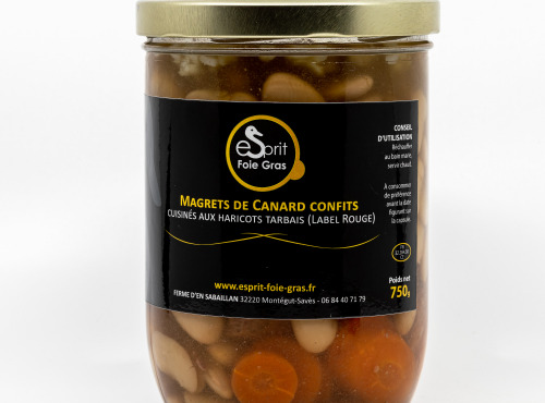 Esprit Foie Gras - Magrets De Canard Confits Cuisinés Aux Haricots Tarbais (label Rouge)