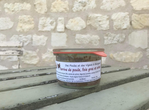 Des Poules et des Vignes à Bourgueil - Terrine de poule, foie gras et orties