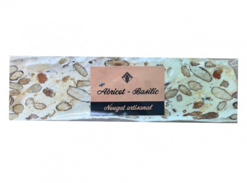 Chaloin Chocolats - Barre de Nougat Artisanal Abricot-Basilic 100g