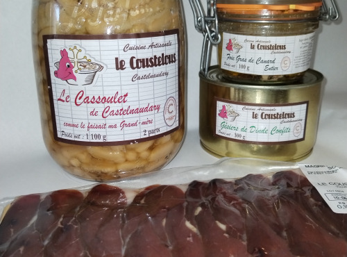 Le Coustelous - Lot découverte de gésiers, foie gras, charcuterie et cassoulet - 3,5kg