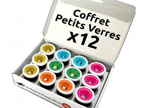 Maison du Pruneau - Cueillette du Gascon - Coffret Petits Verres x12 - Pruneau d'Agen IGP Alcool Mix