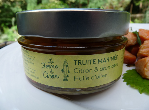 Pisciculture du Ciron - Truite marinée Citron & aromates, Huile d'Olive
