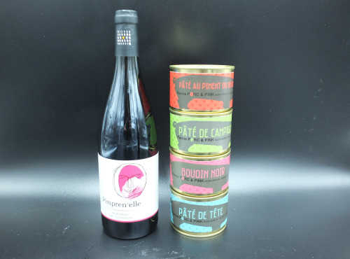 Ferme Porc & Pink - Coffret Cadeau Vin et Tartines