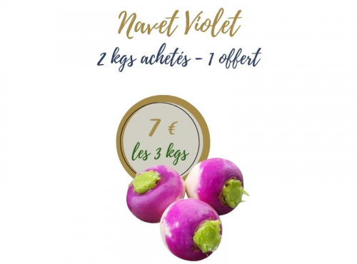 La Ferme d'Arnaud - Promotion Navet Violet - 2  kgs achetés, 1 kgs offert