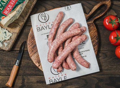 Maison BAYLE - Champions du Monde de boucherie 2016 - 6 Saucisses saveur roquefort barbecue
