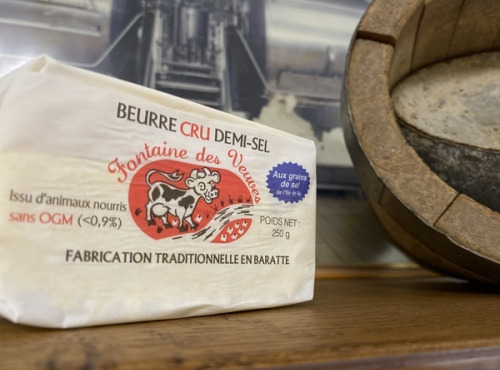 Laiterie de Pamplie - Beurre Cru Grain De Sel Fontaine Des Veuves - Moulé De 250 G