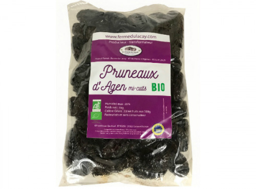 Ferme du Lacay - Pruneaux d'Agen Mi-cuits Bio - 1kg