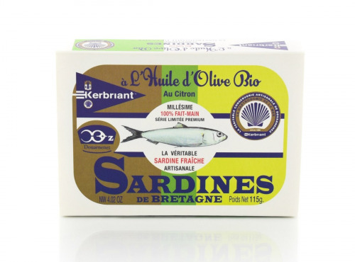 SARL Kerbriant ( Conserverie ) - Sardines huile d'olive et citron Bio - 115g