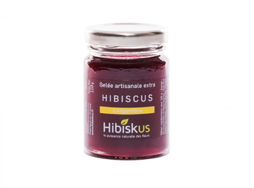 Hibiskus  Gourmet - Gelée d'Hibiscus au Gingembre Frais - 110 gr