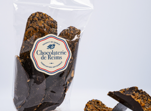 Biscuiterie de Reims - Tuiles Chocolat Noir Feuilletine