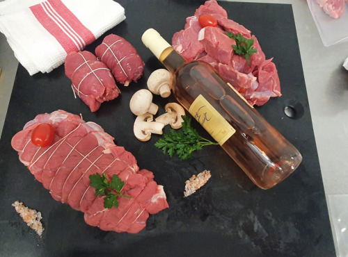 Les Délices de Vermorel - OCTOBRE ROSE : colis "ça mijote en cuisine" - Viande de veau Rouge des Prés + 1 bouteille de rosé offerte