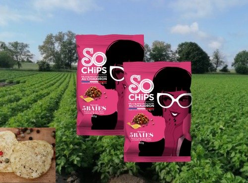 SO CHiPS - Chips aux Poivres et Baies 32x40g • Label Qualité Artisan